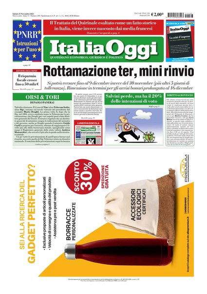 Italia oggi : quotidiano di economia finanza e politica